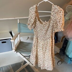 Mine Floral Cream Mini Dress